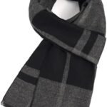 Winter Plaid Cashmere-Style Tassel Scarf Warm Elegant Neck Wrap