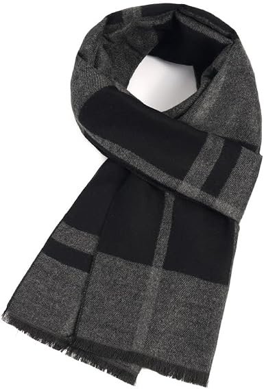 51GGVS95XxL._AC_SX385_.jpg Winter Plaid Cashmere-Style Tassel Scarf Warm Elegant Neck Wrap - Image 1