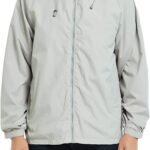 Mens Lightweight Windbreaker Waterproof Rain Jacket with Removable Hood