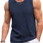 Men's Casual Tank Tops 2 Pack Knit Sleeveless Lightweight Tee Muscle Basic T Shirts