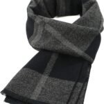 Winter Plaid Cashmere-Style Tassel Scarf Warm Neck Wrap