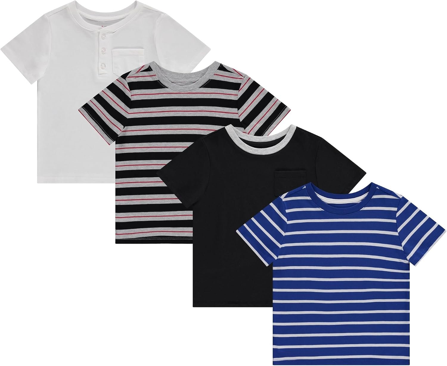 71QKTFbv1ML._AC_SL1500_.jpg Boys 4-Pack Graphic Tees: Fun & Comfortable T-Shirts for Boys Size 4-14 - Image 1