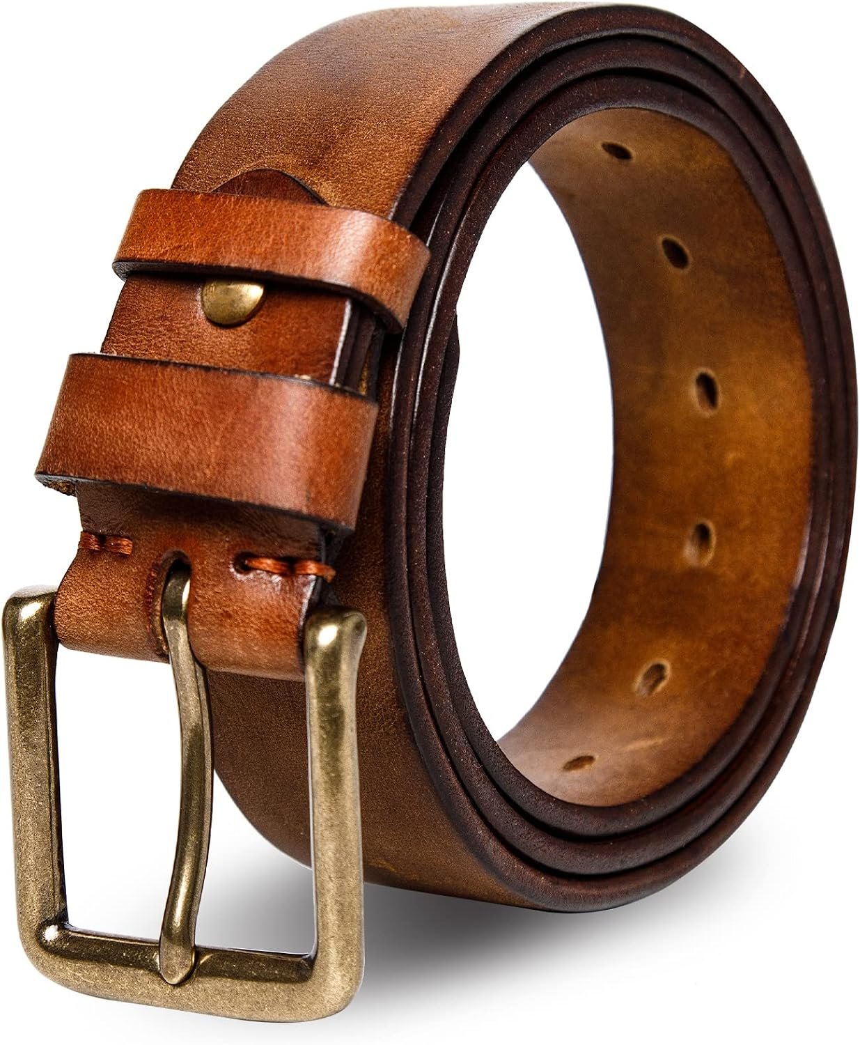 71QTUucV5mL._AC_SL1500_.jpg Double Prong Grommet Belt Unisex Casual Street Style Adjustable Belt - Image 1