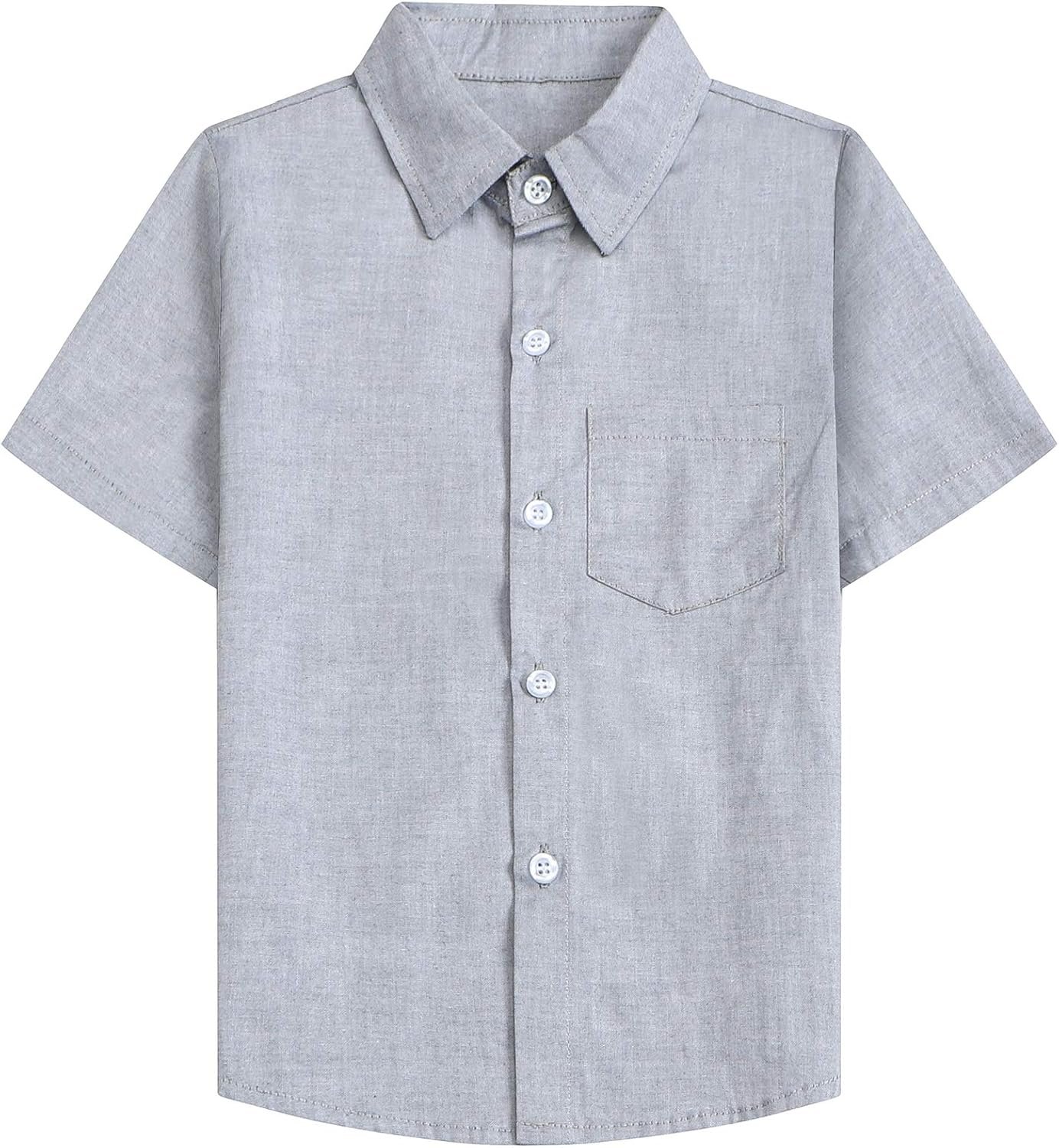 71oAK0u6xgL._AC_SL1500_.jpg Mens & Boys Cotton Short Sleeve Casual Button Down Shirts, 12 Months - Men 2XL - Image 1