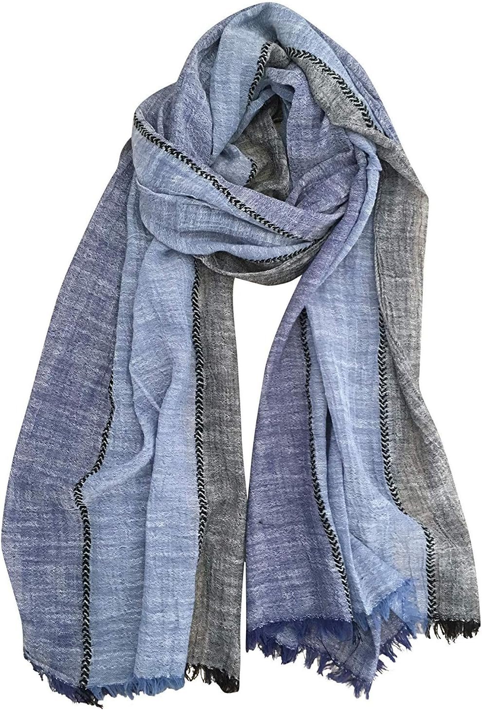 81CaC4bpCoL._AC_SL1500_.jpg Color Block Lightweight Scarf Casual Urban Style Neck Accessory - Image 1