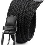 Woven Stretch Belt for Men Casual Adjustable Everyday Belt