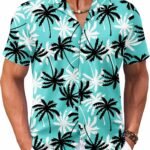 Men's Hawaiian Floral Shirts Short Sleeve Button Down Shirts Tropical Summer Beach Shirts