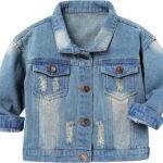 Baby Boys Denim Jacket Kids Toddler Button Down Jeans Jacket Top Coat Outerwear
